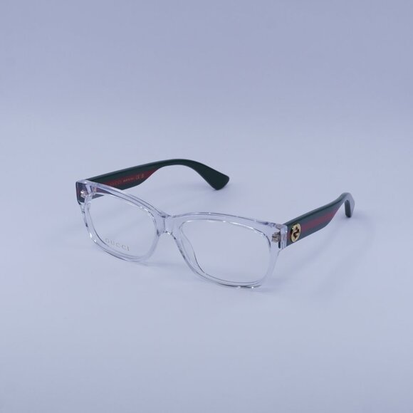 Gucci GG0278O 016 Eyeglasses Crystal 55mm Rectangle Frame - Picture 1 of 12